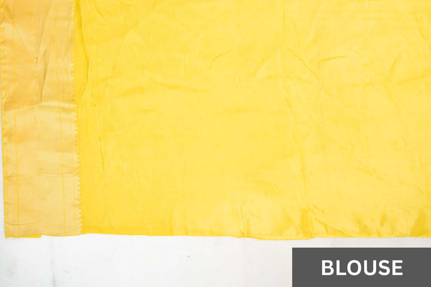 Sunshine Yellow Embossed Crepe Saree with Designer Pallu