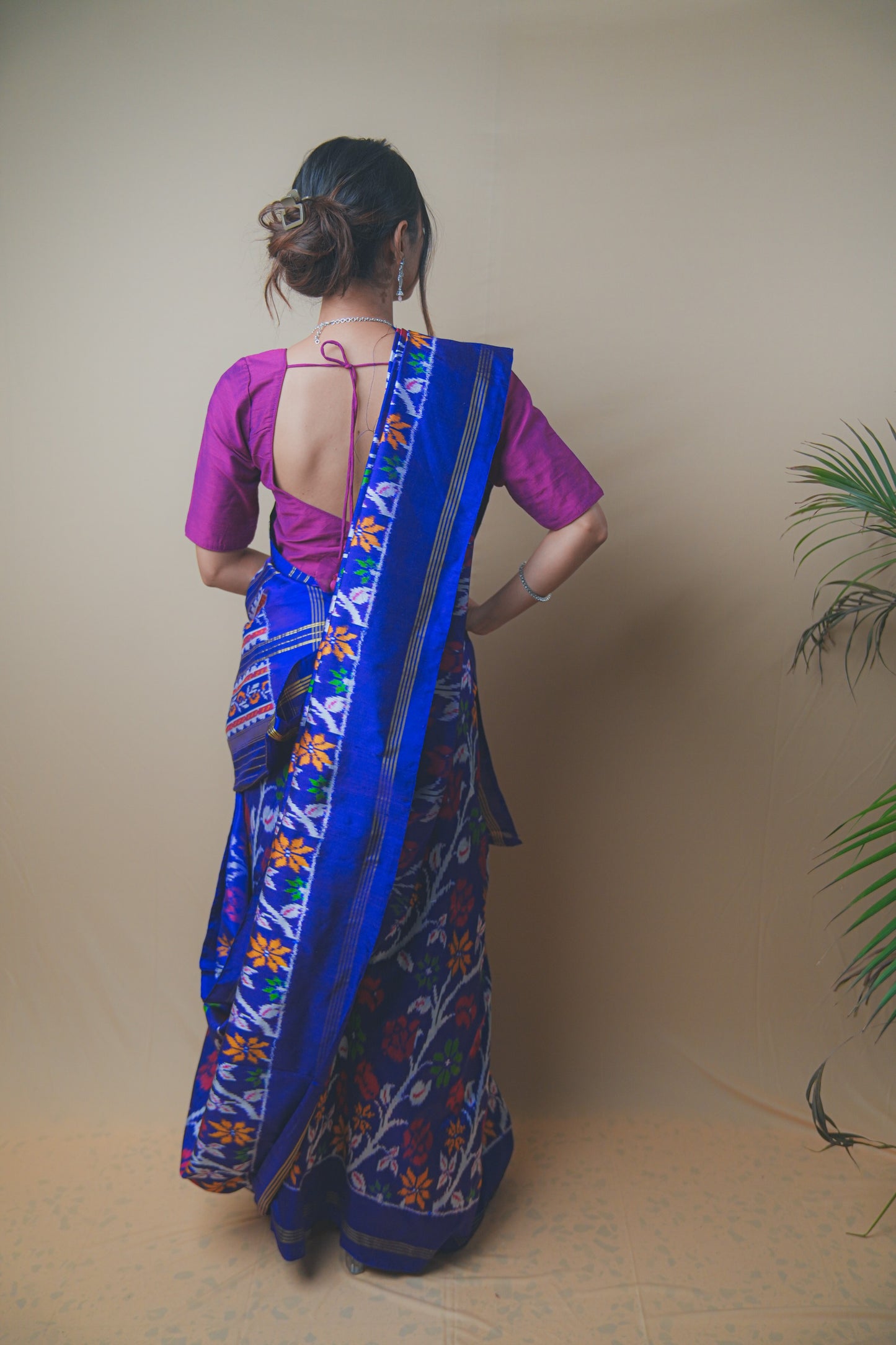 Multicolor Hyderabadi Patola Ikat Silk Saree