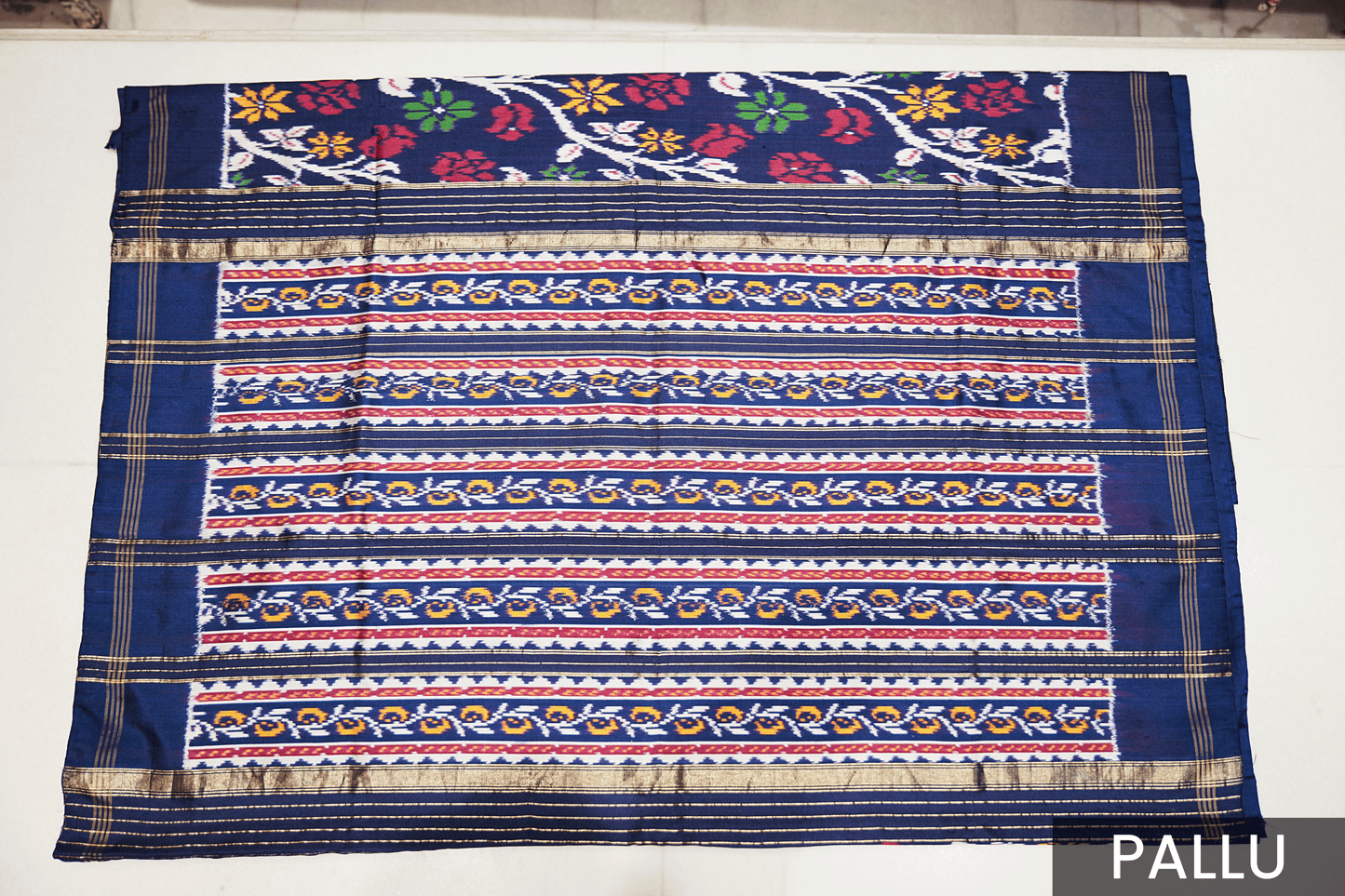 Multicolor Hyderabadi Patola Ikat Silk Saree