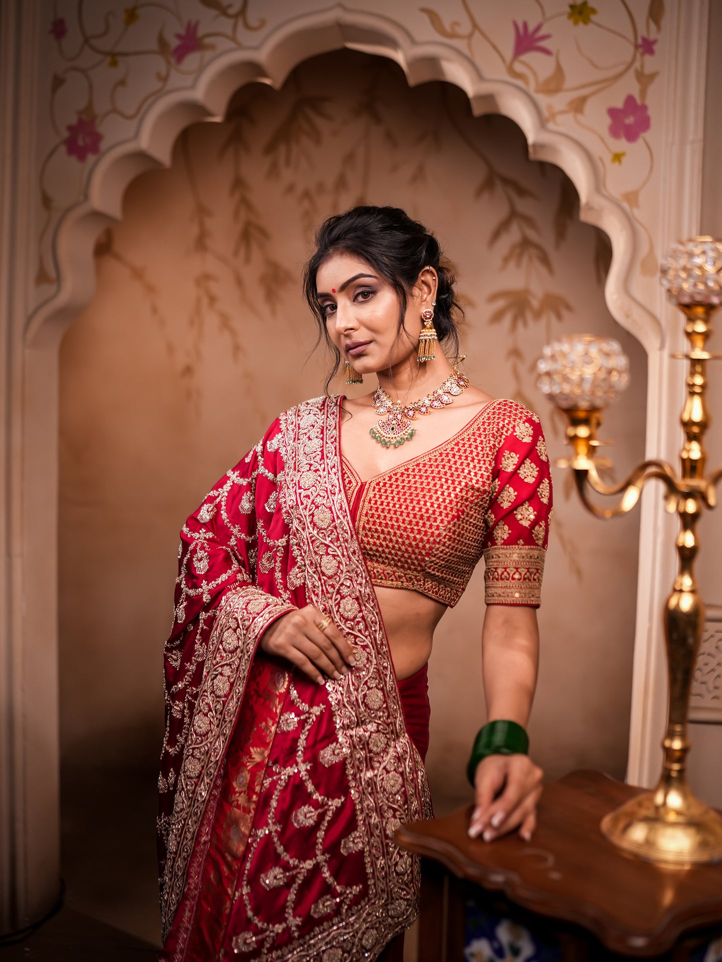 Royal Satin Silk Saree with Exquisite Jardosi Work
