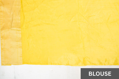 Sunshine Yellow Embossed Crepe Saree with Designer Pallu