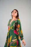 Floral indowestern gown