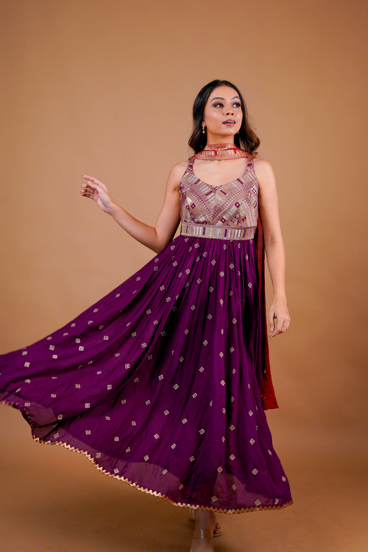 Banarasi Kotha Anarkali dress