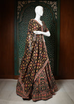 Load image into Gallery viewer, Black Multicolor Embroidered Lehenga Choli
