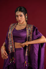 Load image into Gallery viewer, Purple Cape Style Indo-Western Set
