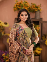 Load image into Gallery viewer, Original Kalamkari Saree With Original Vegetable Dying
