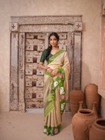 Load image into Gallery viewer, Patola Saree With Hand Printed pichwai Work
