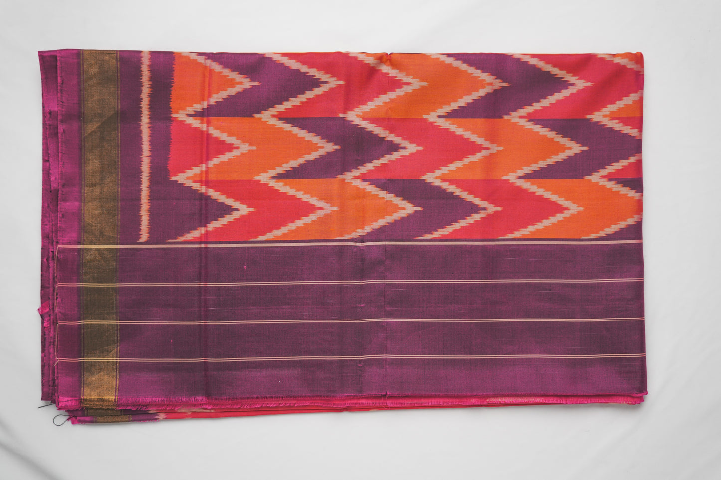 Rajkoti Patola Silk Saree with Artistic Designed Pallu