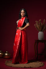 Load image into Gallery viewer, Red Silk Saree with Designer Blouse
