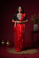 Load image into Gallery viewer, Red Silk Saree with Designer Blouse
