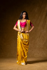 Load image into Gallery viewer, Golden Yellow Silk Saree
