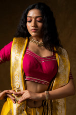 Load image into Gallery viewer, Golden Yellow Silk Saree
