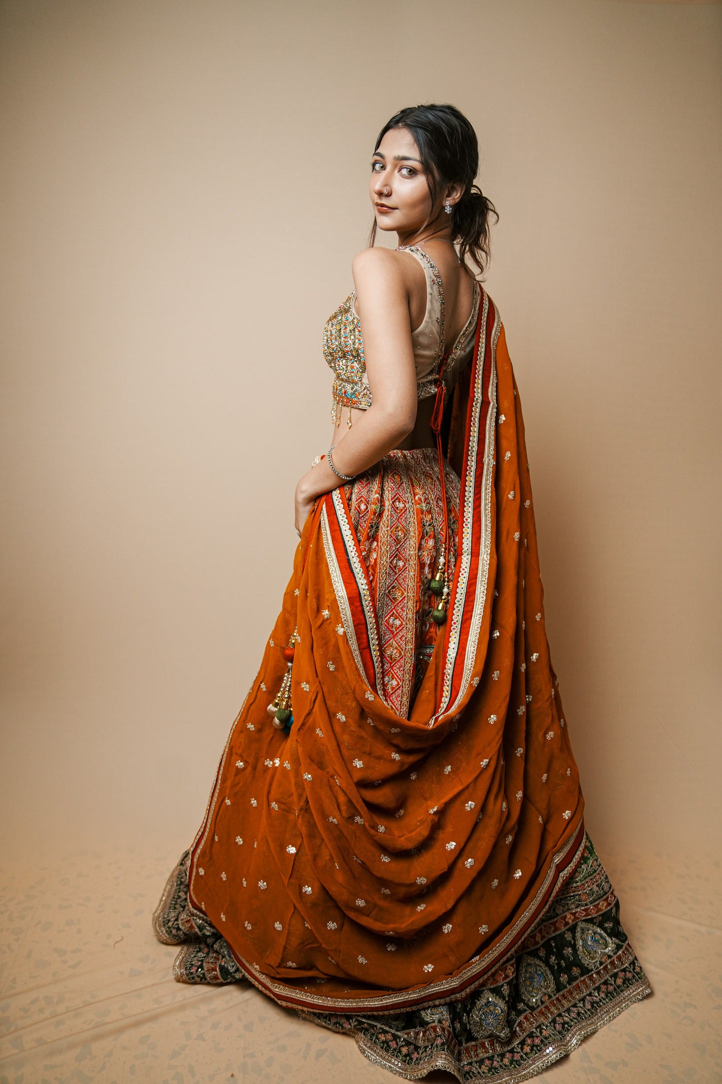 Exquisite Raw Silk Lehenga Featuring Traditional Kasab and Pita Work