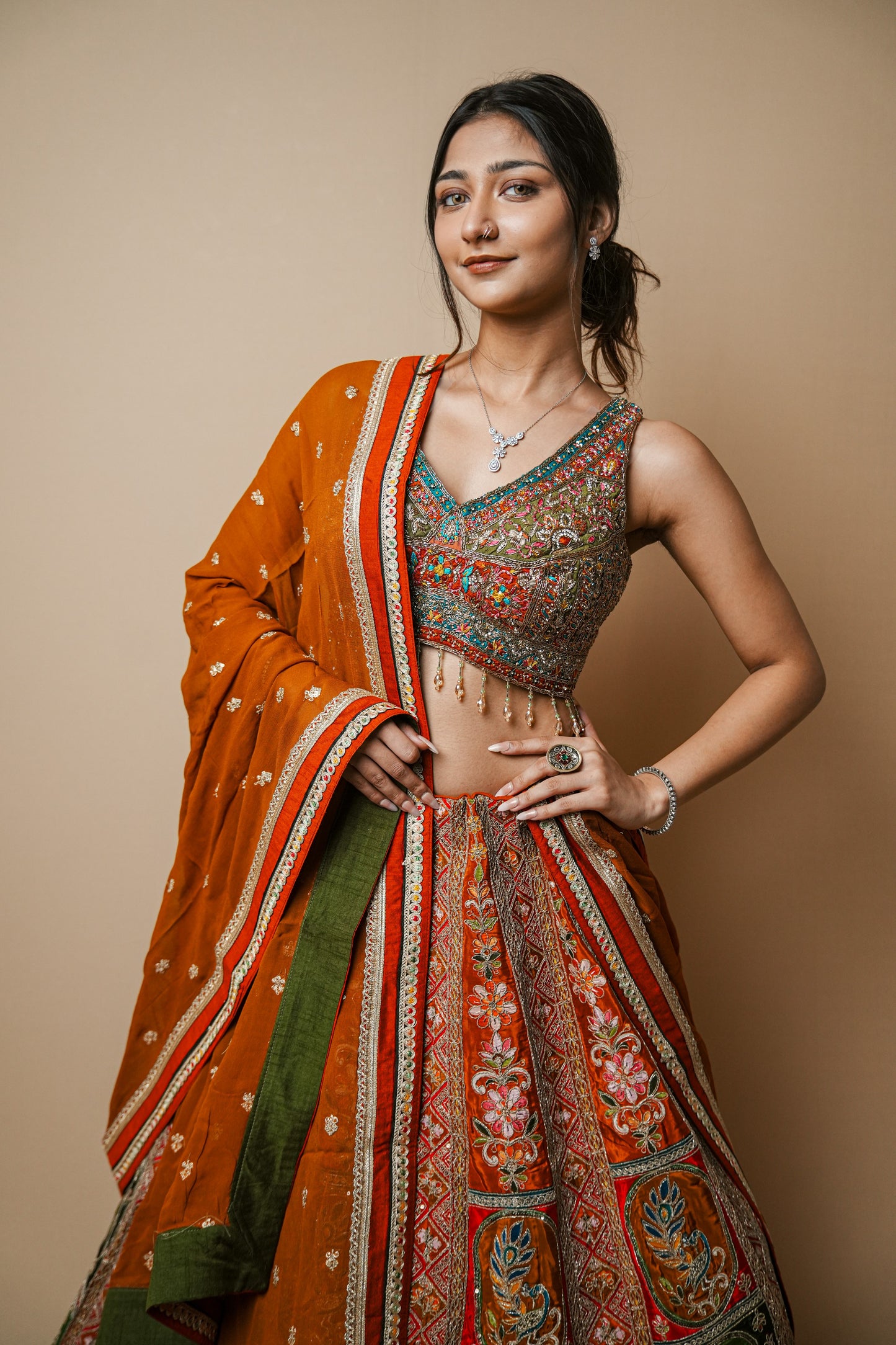 Exquisite Raw Silk Lehenga Featuring Traditional Kasab and Pita Work