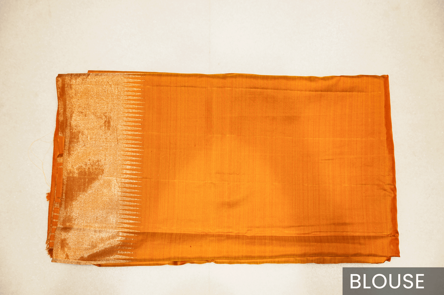 Royal Orange Kanjivaram Silk Saree with Rich Jari Weaving