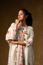 Load image into Gallery viewer, Ivory Floral Embroidered Suit Set
