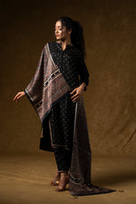 Load image into Gallery viewer, Black Ajrakh Print Suit Set
