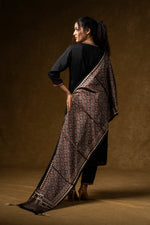 Load image into Gallery viewer, Black Ajrakh Print Suit Set
