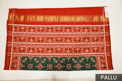 Real Patan Patola Silk Saree Featuring Intricate Navratna Design