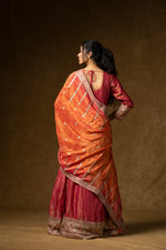 Load image into Gallery viewer, Deep Red Bandhani Anarkali Set
