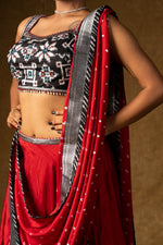 Load image into Gallery viewer, Red Contemporary Lehenga Set
