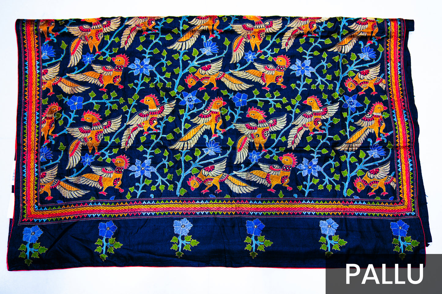 Elegant Bhagalpuri Silk Saree with Multicolor Thread Work