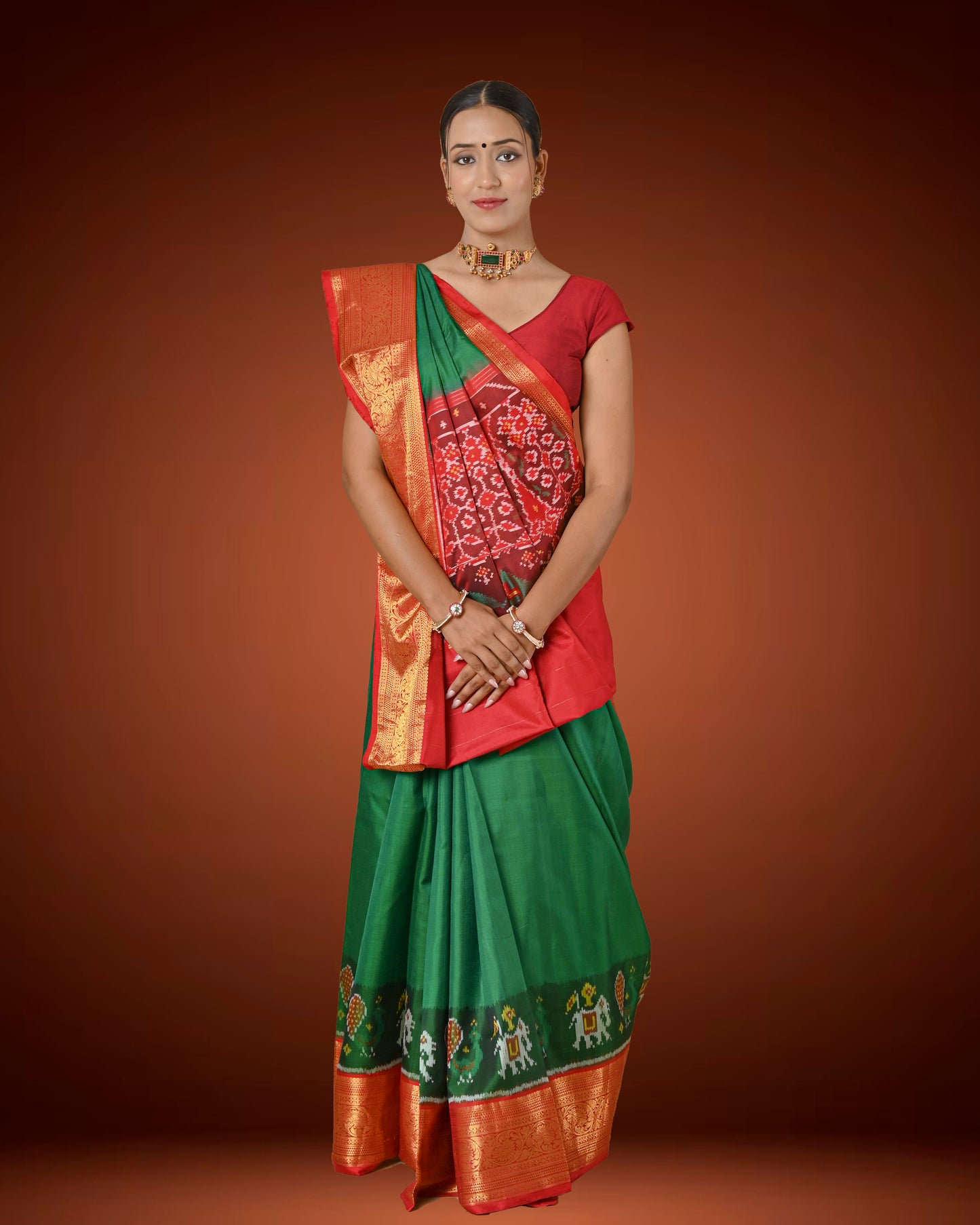 Traditional Patalo Saree with Rich Kanjivaram Silk Border