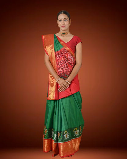 Traditional Patalo Saree with Rich Kanjivaram Silk Border