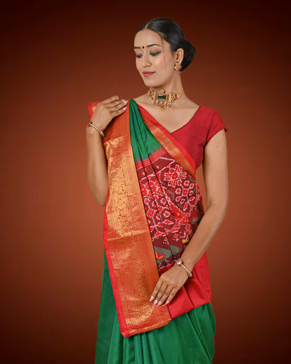 Traditional Patalo Saree with Rich Kanjivaram Silk Border