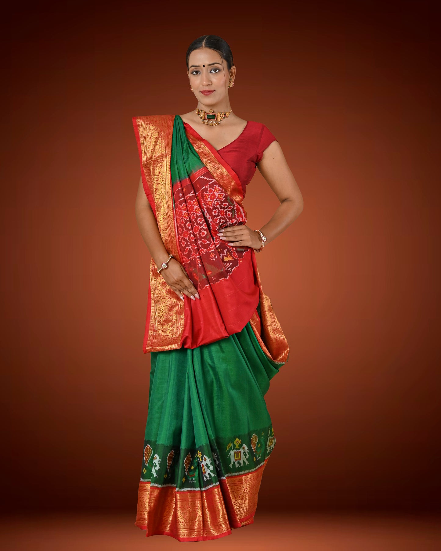 Traditional Patalo Saree with Rich Kanjivaram Silk Border