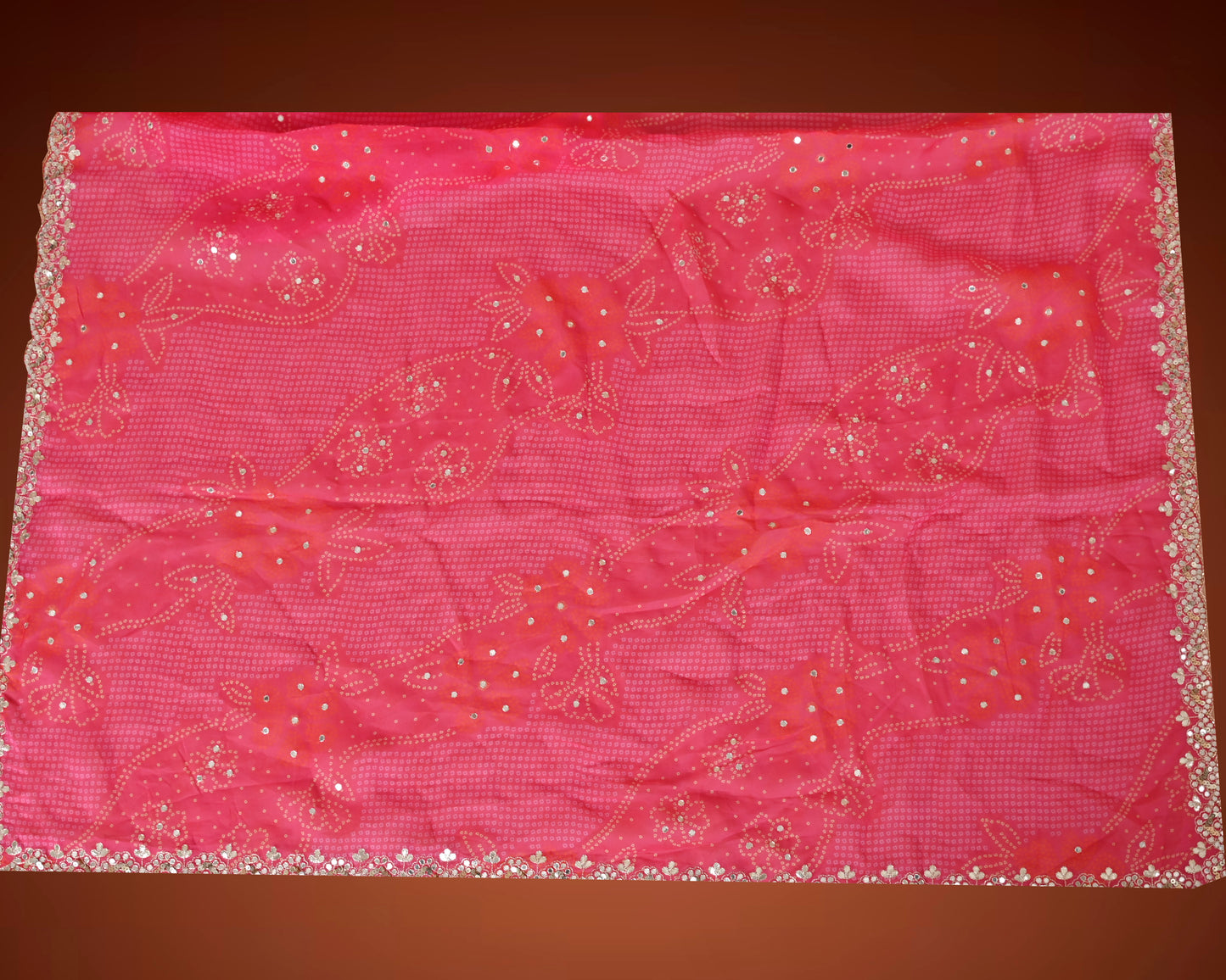 Elegant Crape Georgette Saree with Gota Patti & Sequence Work