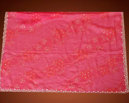 Elegant Crape Georgette Saree with Gota Patti & Sequence Work