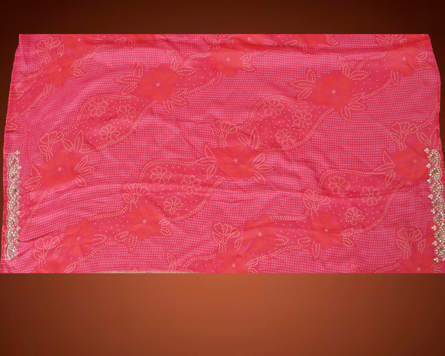 Elegant Crape Georgette Saree with Gota Patti & Sequence Work