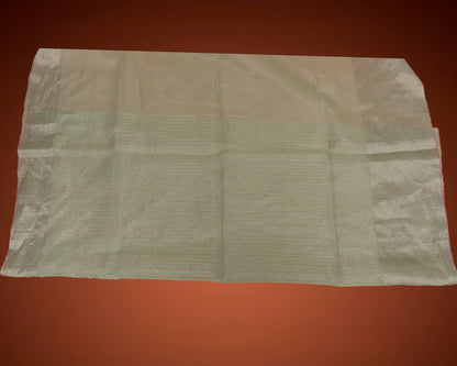 Kosa Silk Saree in Pastel Green with Sequins Woven Pallu & Contrast Dark Blouse