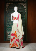 Load image into Gallery viewer, Ivory Floral Printed Lehenga Choli Set
