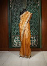 Load image into Gallery viewer, Luxurious Mustard Gold Designer Saree
