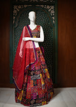 Load image into Gallery viewer, Multicolor Patchwork Lehenga Choli Set
