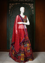 Load image into Gallery viewer, Multicolor Patchwork Lehenga Choli Set
