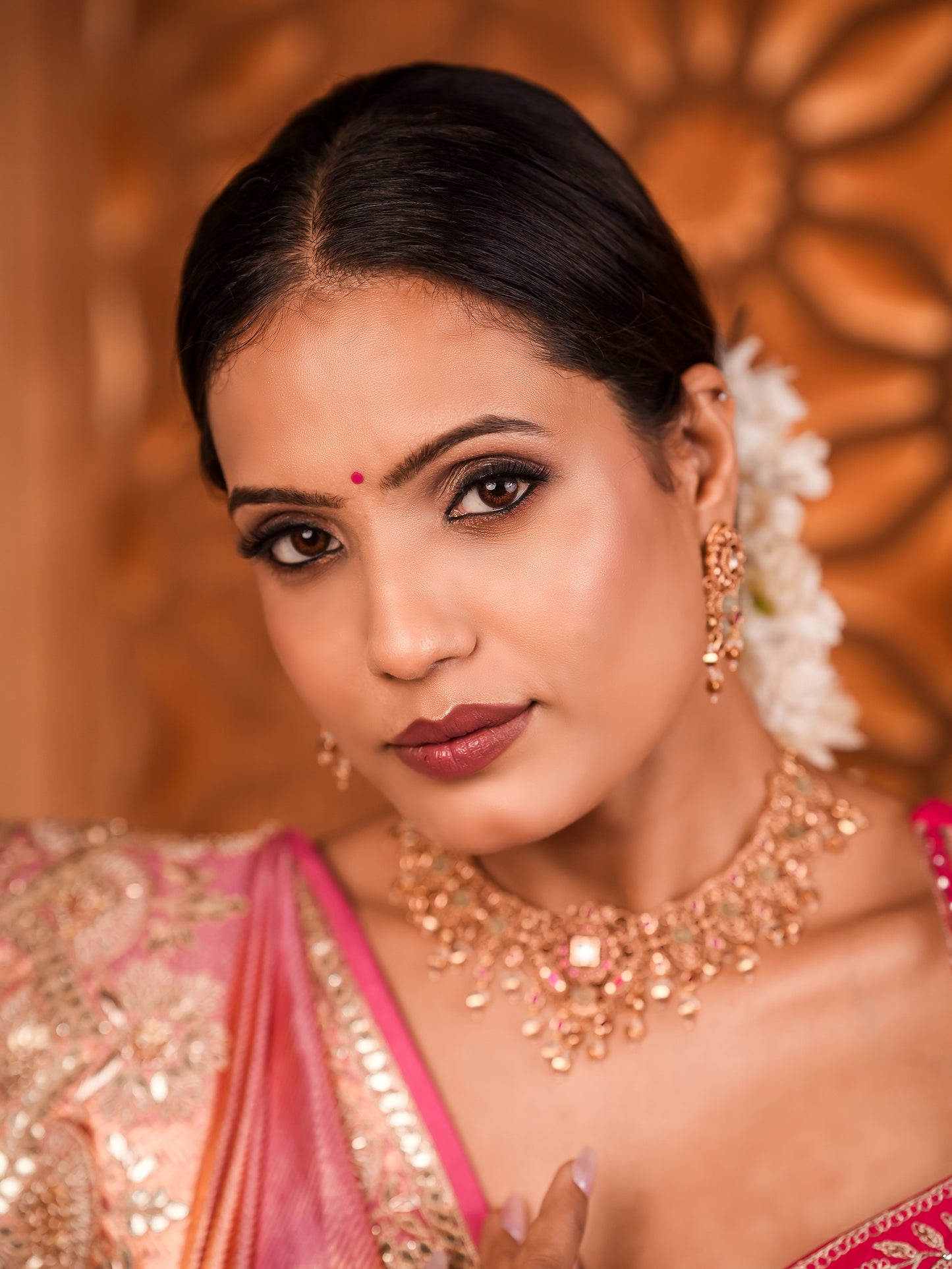 Elegant Kanjivaram Silk Saree with Intricate Jardosi & Gotapati Work