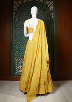 Load image into Gallery viewer, Yellow Mirror Work Lehenga Choli Set
