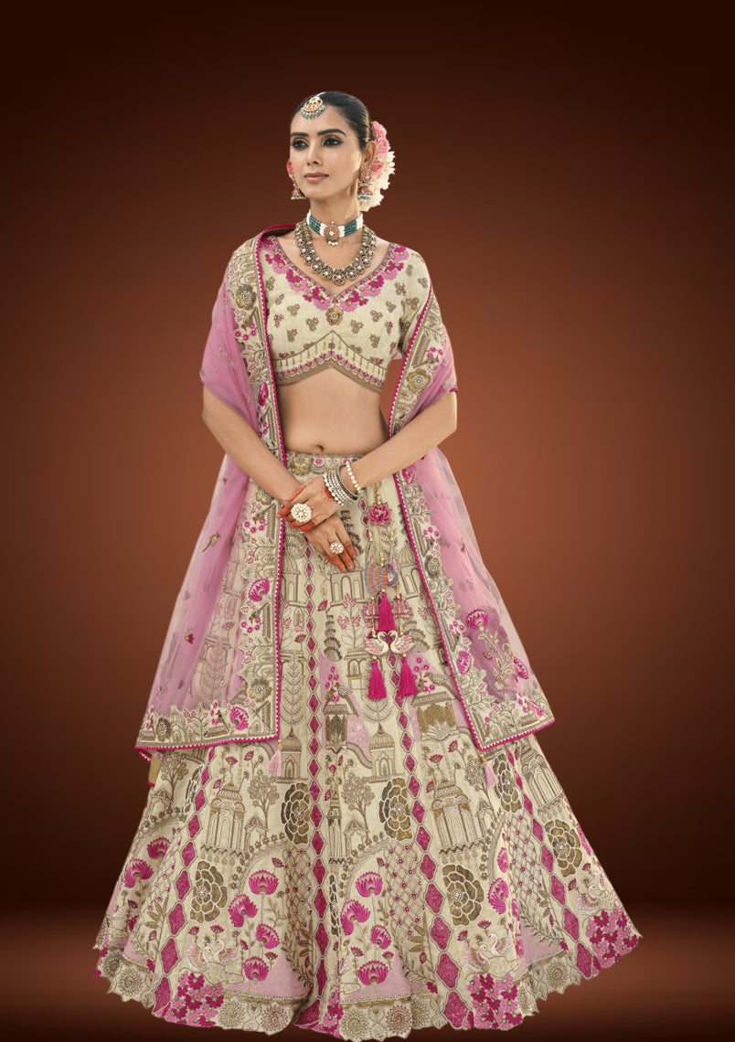 Chic Tissue Silk Lehenga Set with Thread and Sequin Embellishments