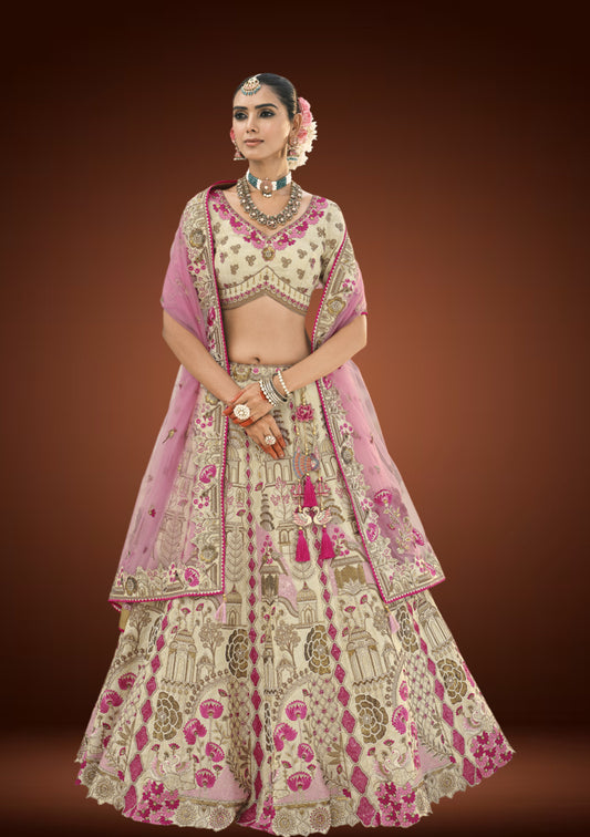 Chic Tissue Silk Lehenga Set with Thread and Sequin Embellishments