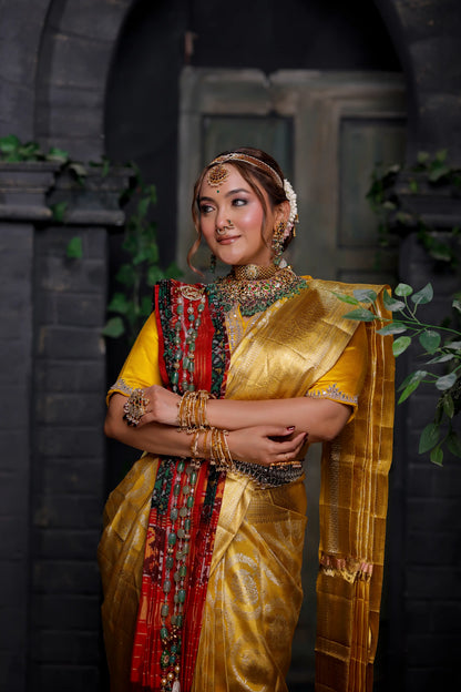 Golden Radiance Kanjivaram Tissue Silk Saree