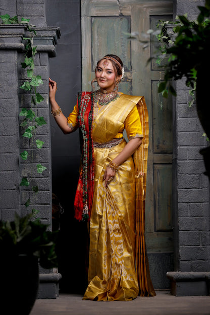 Golden Radiance Kanjivaram Tissue Silk Saree