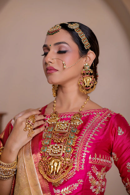 Royal Fuchsia Pure Tissue Kanjivaram Saree